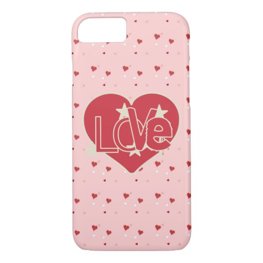 Coques Case-Mate iPhone Coeurs d'amour et étoiles (Dos)