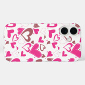 Coques Case-Mate iPhone Coeurs d'amour roses flottants (Verso (horizontal))