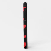 Coques Case-Mate iPhone Coeurs d'amour rouges sur noir (Dos/Gauche)