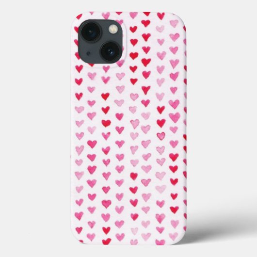 Coques Case-Mate iPhone Coeurs d'aquarelle (Verso)