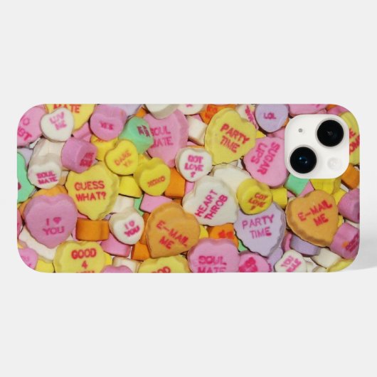 Coques Case-Mate iPhone Coeurs de bonbons Valentine (Verso (horizontal))