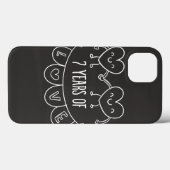 Coques Case-Mate iPhone Coeurs de calèche-cadeaux du 7e anniversaire (Verso (horizontal))