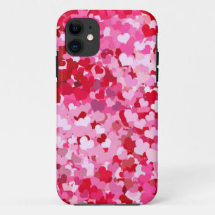 Coques Pour iPhone Cœurs de confettis roses
