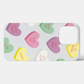 Coques Case-Mate iPhone Coeurs de conversation de bonbons avec texte modif (Verso (horizontal))