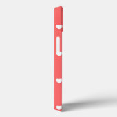 Coques Case-Mate iPhone Coeurs de corail mignon Saint Valentin Motif (Verso / Droite)