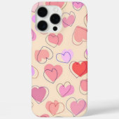Coques Case-Mate iPhone Coeurs de dessin (Verso)