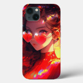 Coques Case-Mate iPhone Coeurs de fille Anime (Verso)