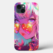 Coques Case-Mate iPhone Coeurs de fille Anime (Verso)