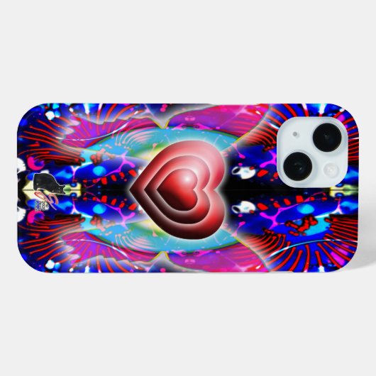 Coques Case-Mate iPhone Cœurs de Glys (Verso (horizontal))