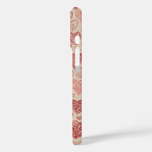 Coques Case-Mate iPhone Coeurs de gribouillis (Verso / Gauche)