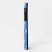 Coques Case-Mate iPhone Cœurs de la Saint-Valentin sur fond rayé (Dos/Gauche)