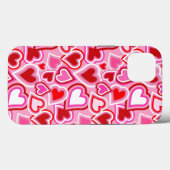 Coques Case-Mate iPhone Coeurs de mixage Valentine (Verso (horizontal))