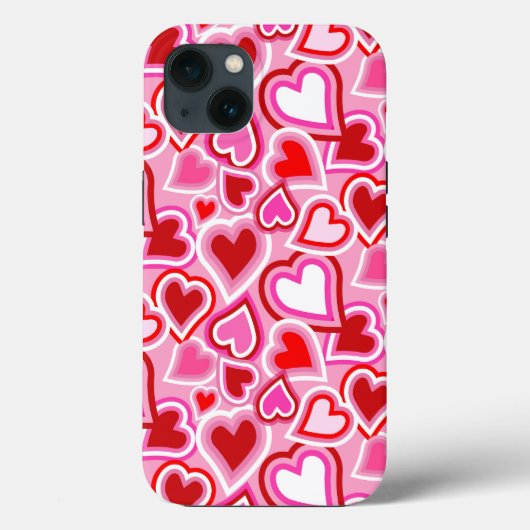 Coques Case-Mate iPhone Coeurs de mixage Valentine (Verso)