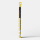 Coques Case-Mate iPhone Coeurs de nom personnalisé de couleur jaune motif (Verso / Gauche)