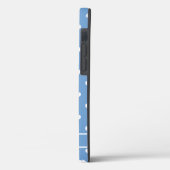 Coques Case-Mate iPhone Coeurs de nom personnalisé de motif bleu (Verso / Gauche)