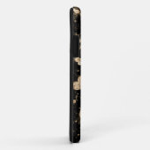 Coques Case-Mate iPhone Coeurs de parties scintillantes d'or (Dos/Droite)