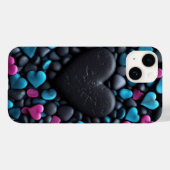 Coques Case-Mate iPhone Coeurs de pierre (Verso (horizontal))
