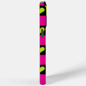 Coques Case-Mate iPhone Coeurs de tableau de bord - Vert citron, rose chau (Verso / Droite)