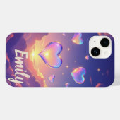 Coques Case-Mate iPhone Coeurs de verre flottant Ciels pourpres (Verso (horizontal))