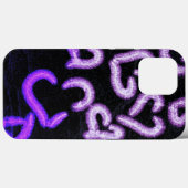 Coques Case-Mate iPhone Coeurs désespérés violet (Verso (horizontal))