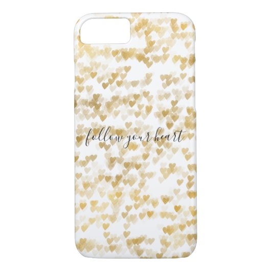 Coques Case-Mate iPhone Coeurs d'or (Dos)