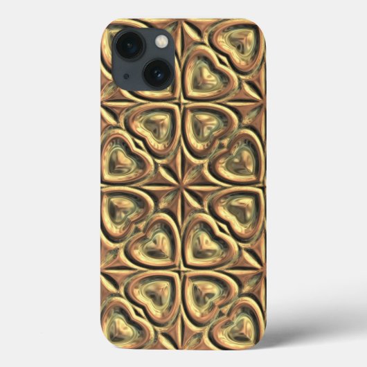 Coques Case-Mate iPhone Coeurs d'or (Verso)