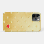 Coques Case-Mate iPhone Coeurs d'or gothique sur couleur solide (Dos (Horizontal))