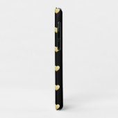 Coques Case-Mate iPhone Coeurs d'or gothique sur couleur solide (Dos/Gauche)
