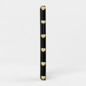 Coques Case-Mate iPhone Coeurs d'or gothique sur couleur solide (Dos/Droite)