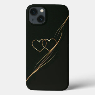 Case-Mate iPhone Case Coeurs d'or noir Coque-coque iphone Mate