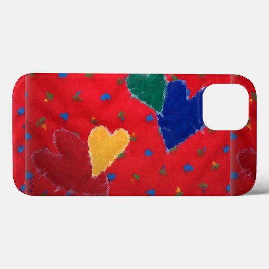 Coques Case-Mate iPhone Coeurs dorés (Verso (horizontal))