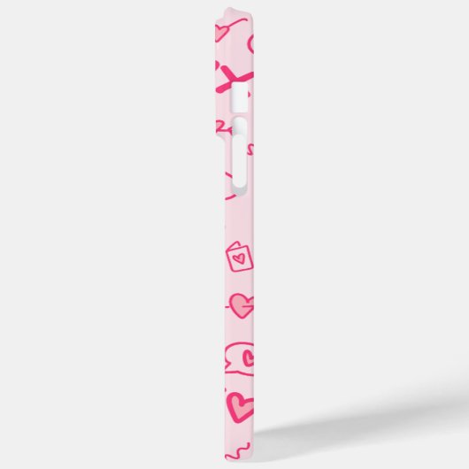 Coques Case-Mate iPhone Coeurs du jour des valentines rouges (Verso / Gauche)