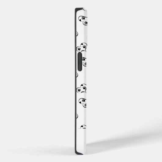 Coques Case-Mate iPhone Coeurs et Empreintes de pattes beagles (Verso / Droite)