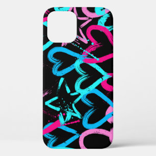 Case-Mate iPhone Case Coeurs et étoiles brillants, motif sans soudure.