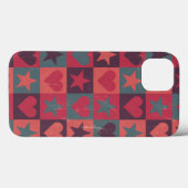 Coques Case-Mate iPhone Coeurs Et Étoiles Motif Rose (Verso (horizontal))