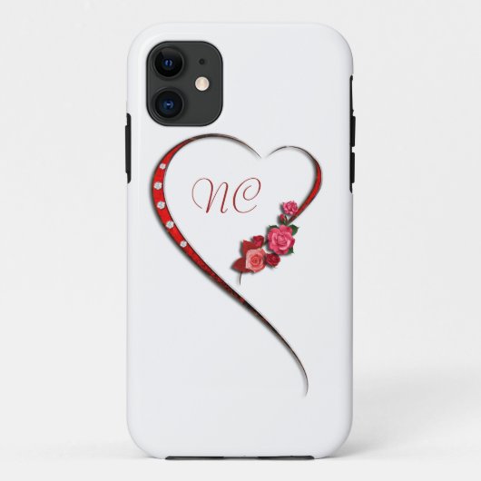 Coques Case-Mate iPhone Coeurs et fleurs (Dos)