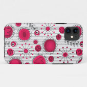 Coques Case-Mate iPhone Coeurs et fleurs blancs et rouges blancs (Dos (Horizontal))