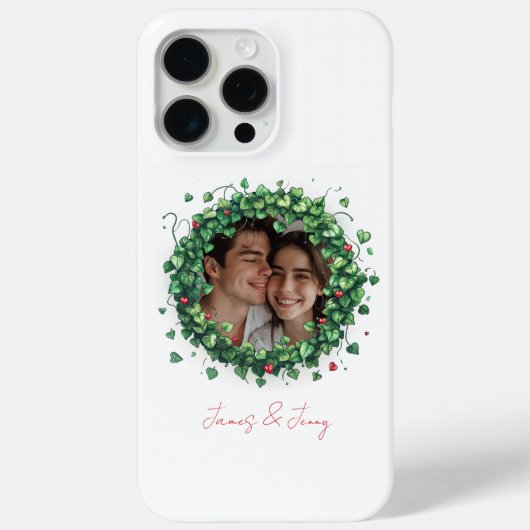 Coques Case-Mate iPhone Coeurs et ivoire verts (Verso)