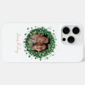 Coques Case-Mate iPhone Coeurs et ivoire verts (Verso (horizontal))