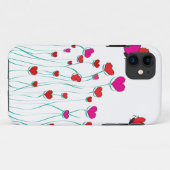 Coques Case-Mate iPhone Coeurs et papillons Valentine Love (Dos (Horizontal))