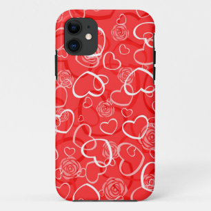Coques Pour iPhone Cœurs et Roses Rouges