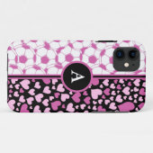 Coques Case-Mate iPhone coeurs et soccer (Dos (Horizontal))