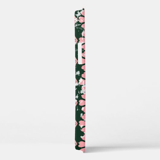 Coques Case-Mate iPhone Coeurs gronces et fleurs motif. (Verso / Droite)