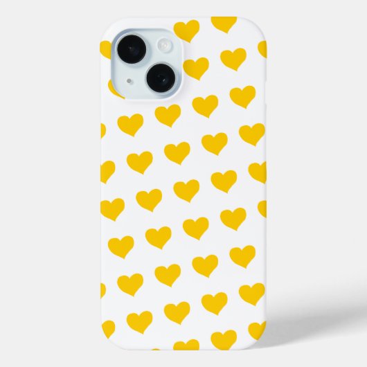 Coques Case-Mate iPhone Coeurs jaunes côte à côte (Verso)