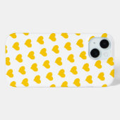 Coques Case-Mate iPhone Coeurs jaunes côte à côte (Verso (horizontal))