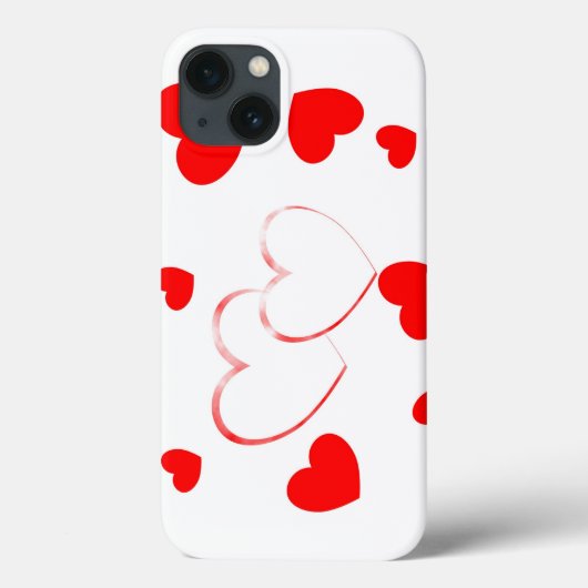 Coques Case-Mate iPhone Coeurs mignons - belle fille (Verso)