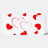 Coques Case-Mate iPhone Coeurs mignons - belle fille (Verso (horizontal))