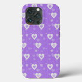 Coques Case-Mate iPhone Coeurs mignons pourpres (Verso)