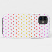 Coques Case-Mate iPhone Coeurs multicolores modernes en blanc (Dos (Horizontal))