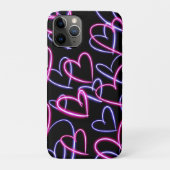 Coques Case-Mate iPhone Cœurs Néon (Dos)